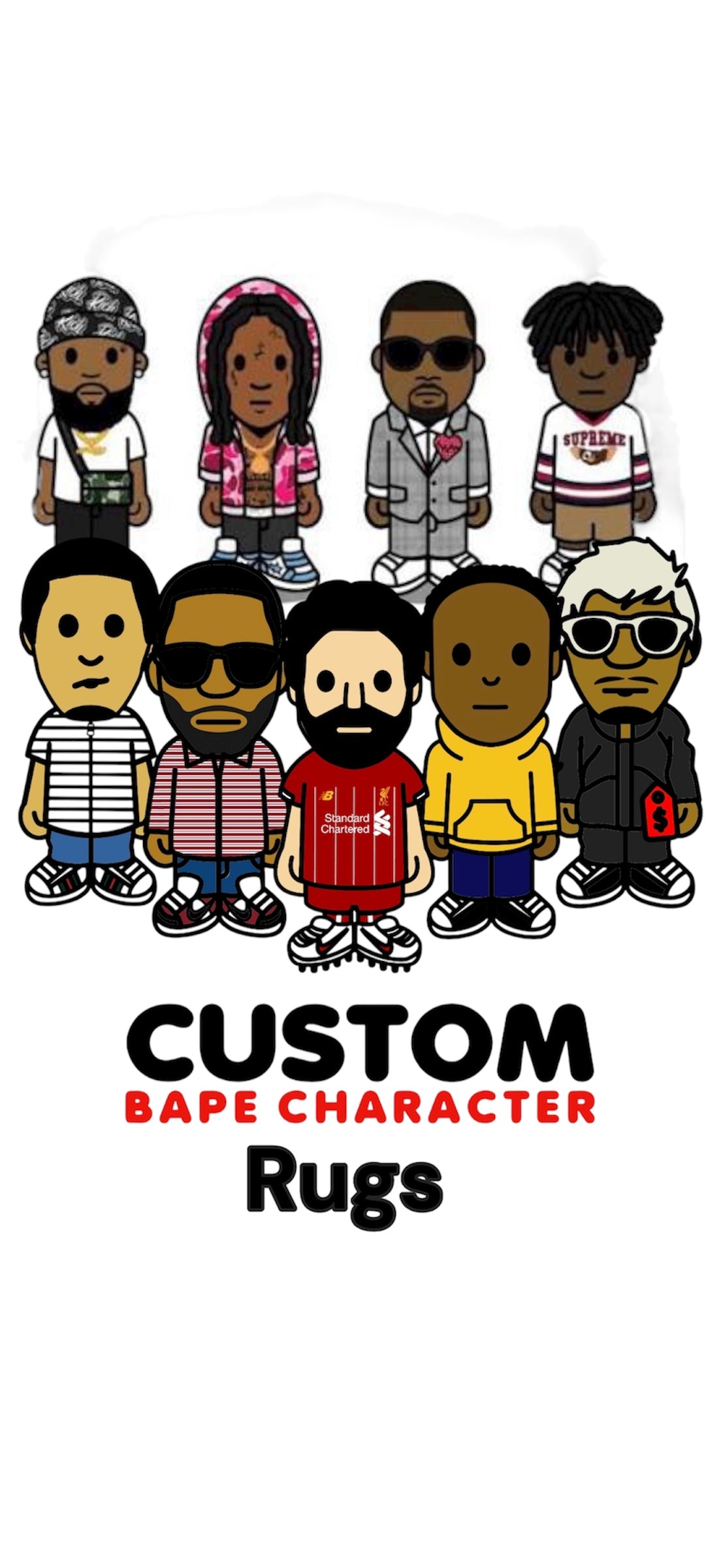 Custom Bape Character Rug